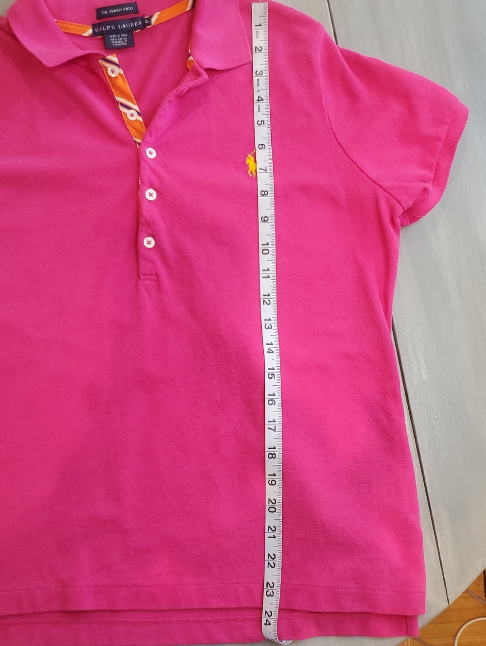 Ralph Lauren Pink Button-Down Polo with Yellow Pony - Picture 6 of 7